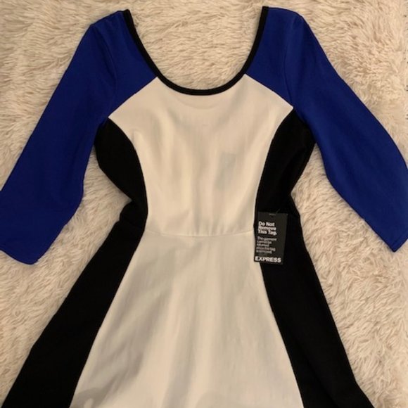 Express Color Block Dress - Picture 1 of 4